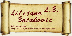 Lilijana Bataković vizit kartica